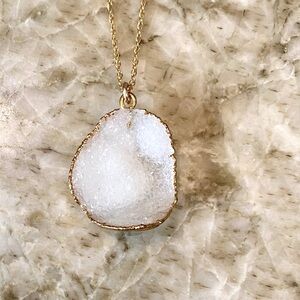 Anthropologie Druzy Stone Necklace
